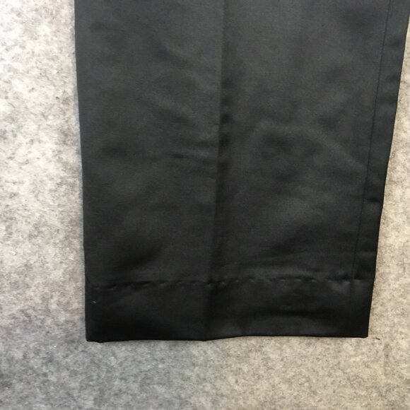 ETCETERA Dress Pants 12 Wool Blend Mid Rise Wide Leg Coot Solid Black Career - Picture 2 of 12